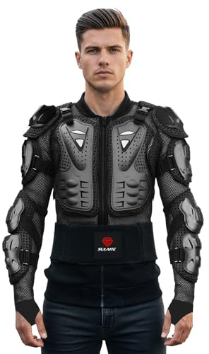 YEASQGS Motorcycle Protective Jacket Motocross Body Armour Motorbike Body Guard ATV Cycling Spine Protector Racing Protection Gear Enduro MTB,Dirt Bike (Jacket Only)