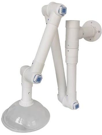 Rökutsugningshuva med 360° rotation – effektiv ventilationslösning för laboratorier och fabriker, 90 mjölkfärgade vägghängda