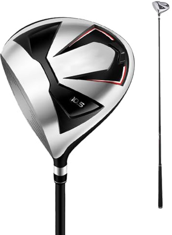 Asixxsix Wood Golf Club, Aluminum Alloy and Carbon Golf Fairway, Low Center of Gravity Long Distance Single Club, Master The Fairway Wood with Ease, 10.5/12.5, 45.55in (Men Left Hand)