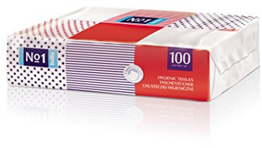 bella No.1 Taschentücher 4-lagig, praktische Folienverpackung mit 100 Tüchern, praktisch, weich und chlorfrei gebleicht, 6er Pack (6 x 100 Stück)