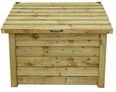 Wooden Log Chest Storage (1.14 cubic meters capacity) (W-127cm, H-104cm, D-87cm) (Light Green (Natural))
