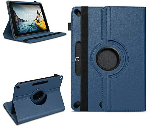 NAmobile Schutzhülle kompatibel für Medion Lifetab P10612 P10610 P10603 P10606 P10602 X10605 X10607 P9702 Tablet Hülle Tasche 360° Drehbar Universal Case Kunstleder, Farben:Blau