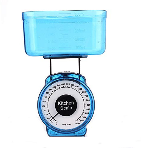 SUPERTOOL Kitchen Scale Compact Mini Mechanical Food Weighing Baking Scale 1Kg Capacity for Home Use - Random Color