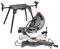 Excel 12 305mm Sliding Mitre Saw Double Bevel 1800W/240V ~ 50Hz & Laser with Universal Stand - Sliding Compound Woodworking Chop Machine, 1800W Motor & Fitted Laser Light, 305mm Mitre Saw