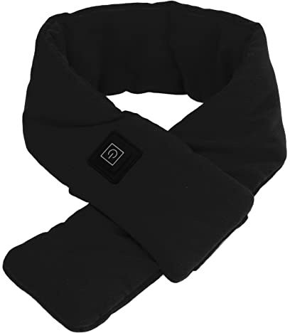 Fockety Coussin Chauffant pour Le Cou, 3 Vitesses réglables, alimenté par USB, température constante, Lavable, écharpe chauffante électrique, Chauffe-Cou, Enveloppement Chauffant pour Le Cou(Le Noir)