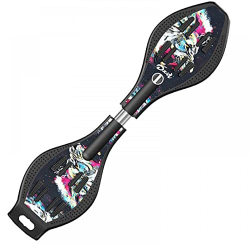 Ripstick Skateboard, Deluxe Junior Caster-bräda med 360 graders möbeltruckar och halkfri konkav plattform, belysande hjul rip Stick möbelbrädor för ungdomar nybörjare (C)