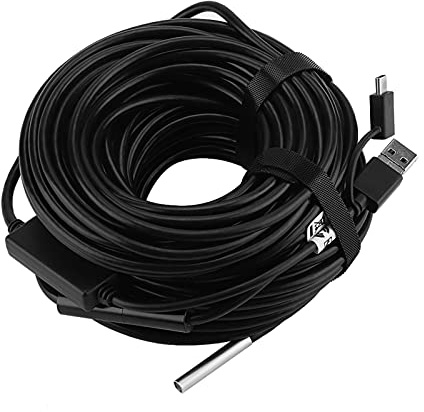 Endoscopio USB, Telecamera per Endoscopio con Luce Telecamera di Ispezione Impermeabile IP67 con Cavo 20 M Telecamera per Ispezione Fognature Tubo Flessibile per Ispezione
