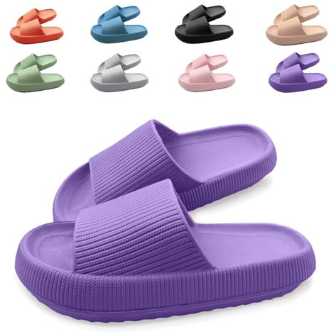 Neteson Ciabatte Nuvola Donna Uomo Estive Antiscivolo Pantofole da Casa Bagno Comode Ultra Morbide Sandali da Doccia Suola Spessa Scarpe da Spiaggia Piscina