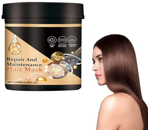 Nourrit Et Répare Le Masque Capillaire, 100 Ml Crème Hydratante Pour Cheveux Deep Repair Masque, Hydrate Les Cheveux Abîmés