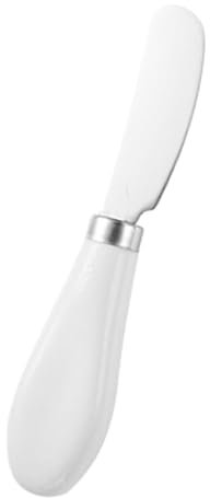 F Fityle Couteau à Fromage et à Beurre, épandeur de Fromage, Gadget de Cuisine Domestique, Manche en Porcelaine, Couteau à tartiner pour Sandwich, grillé, Blanc