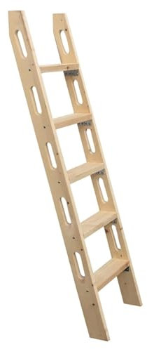 Våningssängstege, Ersättningssängstege för hem, Loftsäng inomhus/sovsal Svarv Trästege, Lätt att montera, Lämplig för Loftbostäder i sovsalar (Storlek: 125cm(49in))