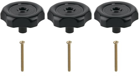 SG Store 3 Pezzi Manopole Per Sfiato Finestra Camper 1 Kit Vite Manopola Girevole In Plastica Per Bordo Finestra 5,7x3,4x2,5 Cm Nero