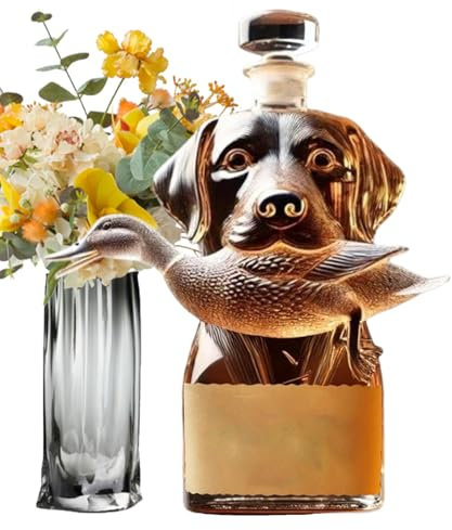 Jarra de whisky | Hound Garrafa Whisky Botella, Estatua de Perro, Soporte de Alcohol, Figura Coleccionable, Decoración de Mesa para Brandy Vino Bourbon Hombres Padres