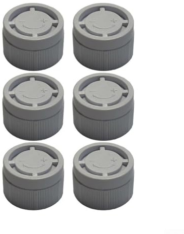 TONIXY Heizkörperabdeckung für Thermostatsteuerung, M30 × 1,5 Heizungseinstellkappe, 6 Stück, 40 mm TPR, dekoratives Heizkörperzubehör mit weißer Oberfläche