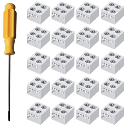 GTIWUNG 20 piezas Conector 2 pines Cinta Led 10mm Conectores Gapless para Conexión de Tira LED, Conexión de Tira LED y Tira LED, Sin soldadura