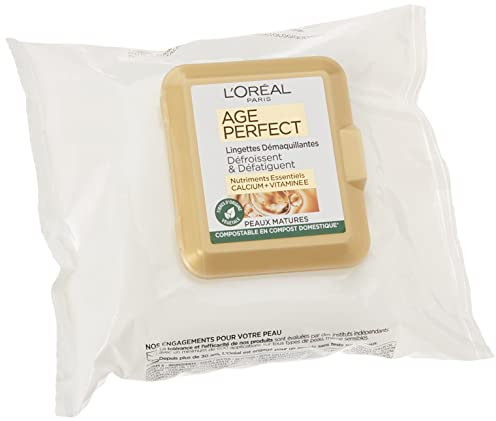 L'Oréal Paris - Age Perfect - Lingettes Démaquillantes - Peaux Matures - Pack de 25