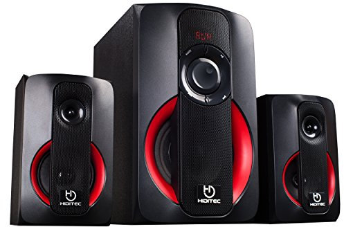Hiditec | Potenti altoparlanti H400 80W RMS | Altoparlante con USB | Altoparlante con radio FM | Sistema audio 2.1 (Bluetooth 4.1, USB, SD, 100W RMS, Line-In, Radio) | Suono potente da 100w | Alta qualità