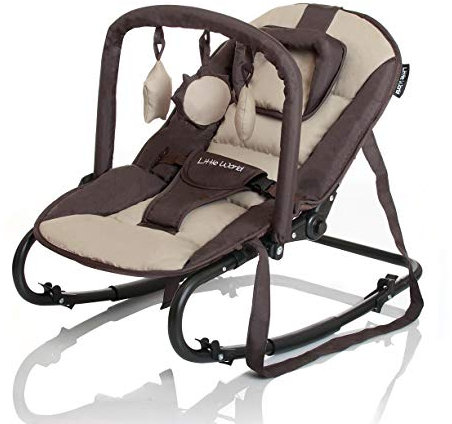 Babywippe Little World Stardust (Inklusive abnehmbarem Spielbogen) (Brown 'n Beige)