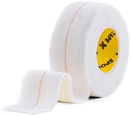 SPORTTAPE EAB Fabric Strapping Tape - 2.5cm x 4.5m | Thumb Tape, Rugby Finger & Toe Tape | Non Tear Elastic Adhesive Bandage Tape, Strapping Tape for Sport and Medical Use - Single Roll