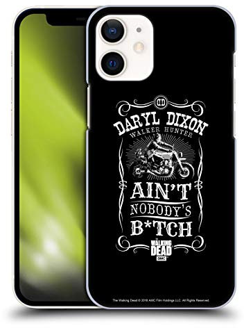 Head Case Designs Officially Licensed AMC The Walking Dead Motorcycle Black White Daryl Dixon Biker Art Hard Back Case Compatible With Apple iPhone 12 Mini