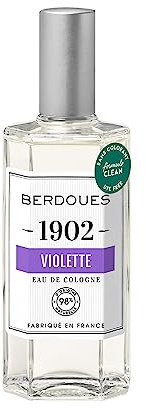 BERDOUES 1902 Eau de Cologne Violette, Fraîche et Délicate Made in France, Sans colorant Parfum femme et homme, vaporisateur 125ml