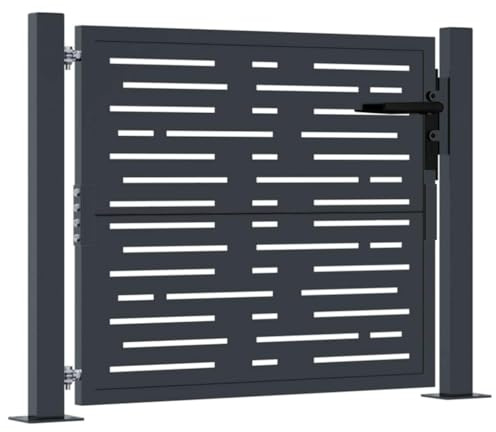 vidaXL Gartentor Anthrazit 100x75 cm Stahl Quadratisches Design