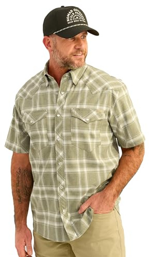 Nomad Camicia da Uomo Hollis Plaid Button Down Caccia Lifestyle Camicia Hollis Plaid Button Down Caccia Lifestyle Camicia, Muschio, L