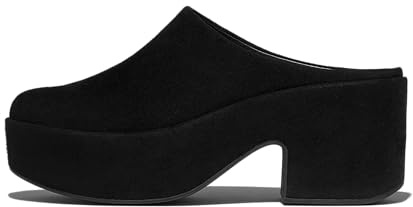 Fitflop PLATFFORMS Full-Suede Heeled Mules All Black