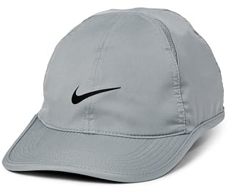Nike Dri-Fit Club Unstructured Featherlight Cap, Particle Grey/Black, Small/Medium