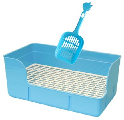 F Fityle Litière pour Lapins, Cage, Toilettes, bac à litière, bac à Rats, à Pipi, Petits Animaux, Bassin pour Lapins, Apprentissage de la propreté, Bleu