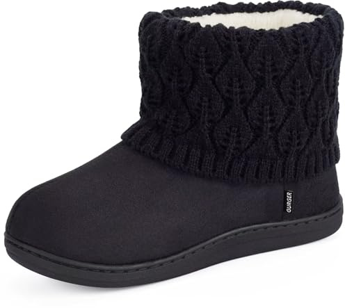 GURGER Botas de Estar por Casa Hombre Mujer Invierno Forro Cálido de Peluche Pantuflas de Casa
