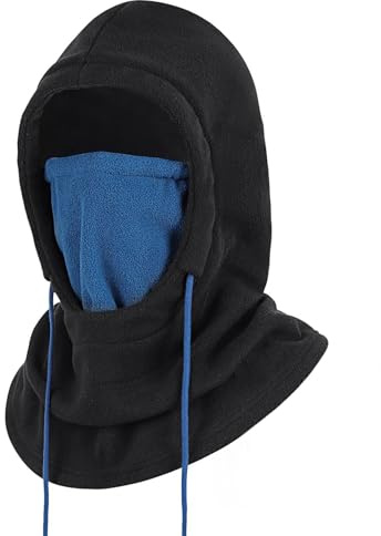 AYPOW Balaklava i fleece för vinter, herr och dam, skidmask, vindtät, varm värmehuva, unisex, multifunktionell hatt med halsvärmare för cykling, motorcykel, arbete, utomhussporter