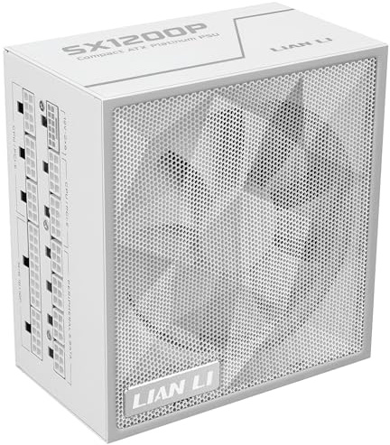 Lian Li SX1200P Netzteil – 1.200 W Weiß | 80 Plus Platinum Effizienz, Vollmodulare abnehmbare Kabel, ATX 3.1 & PCIe 5.1, Modernes & Leises Gaming-PC PSU