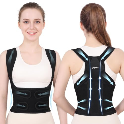 Correcteur de Posture Dos Ceinture Lombaire Réglable Respirante Taille L | Maintien du Dos Droit - Soutien Cou-Épaules, Améliore la Posture et Renforce la Confiance – Idéal Bureau Sport, Femme Homme