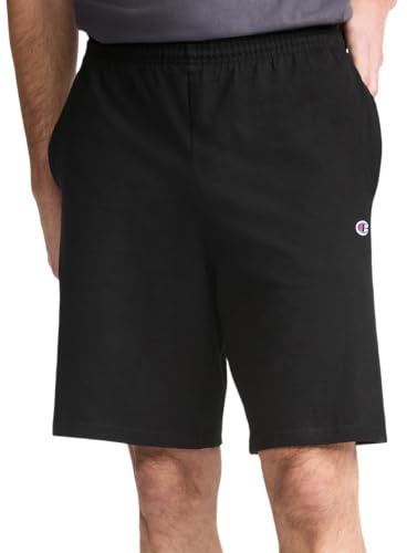 Champion Men's Jersey Short with Pockets Shorts, Black, M