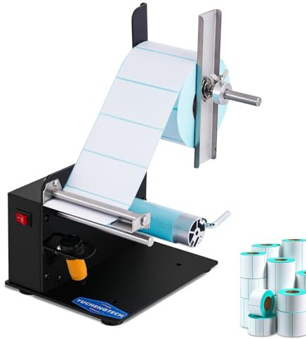 YUCHENGTECH Automatischer Etikettenspender Breite 5-120mm Länge 3-120mm Etikettenspender für Rollenetiketten 8 Inch/s Effizient Einfach zu Bedienen Hoch Kompatibel