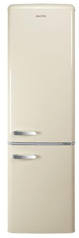 electriQ 244 Litre 60/40 Retro Freestanding Fridge Freezer - Cream