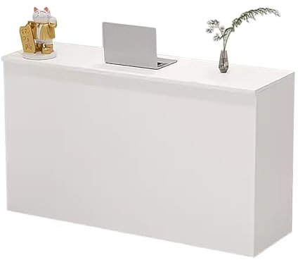 ZXDRYBHD Empfangstheke, Moderne Theke, 60/80-CM-Kassentresen, Geeignet für Empfangsräume, Büros, Salons, Einzelhandel (Color : White, Size : Small)