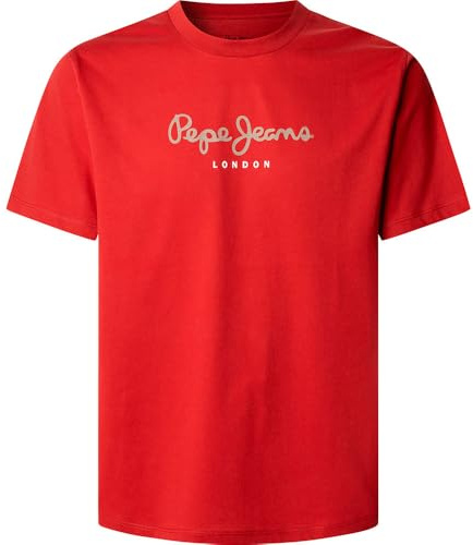 Pepe Jeans T-Shirt Eggo N pour Homme, Rouge (Rugby Red), L, Rouge (Rugby Rouge), L