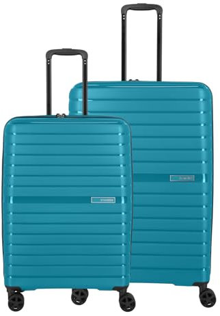 travelite 4-Rad Koffer Set 2 teilig Größen L/M, Gepäck Serie TRIENT: Hartschalen Trolleys mit TSA Kombinationsschloss