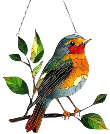 LUMOOM Decorazione Appesa Per Finestre, Acchiappasole Uccello Colorato, Colibrì Cattura Sole, Ideale Per Finestre, Decorazione Parete, Tendina Per Finestre, Porte, Decorazione Per Casa, Studio