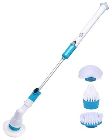 Spazzola rotante elettrica ricaricabile – Pulizia profonda con testine intercambiabili, ideale per bagno, cucina e piastrelle