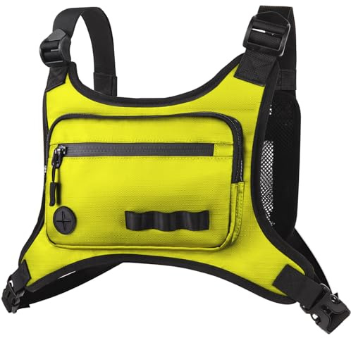 KINGSLONG Sac de poitrine pour homme - Léger - Tactique - Sac de sport - Sac à bandoulière - Sac à dos de course étanche avec poche et espace de rangement supplémentaire pour l'entraînement, la course