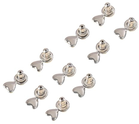 Cerraduras para orejas de corazón de moda, construcción de cobre resistente al color, suave en las orejas, multiuso, juego de 5 tapones para orejas a prueba de sudor para uso activo