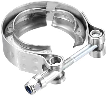QUARKZMAN Abrazadera En V De 1.5 Pulgadas De Acero Inoxidable 304 Plateado | Para Sistemas De Escape Y Tubos De Bajada, Accesorios Para Automóviles
