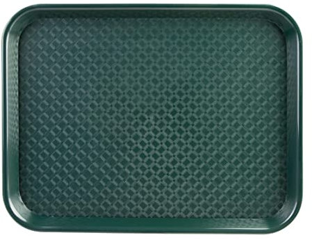 Olympia Kristallon Plateau fast food en plastique vert, taille : 345 x 265 mm, polypropylène vert, usage professionnel et domestique, DP214