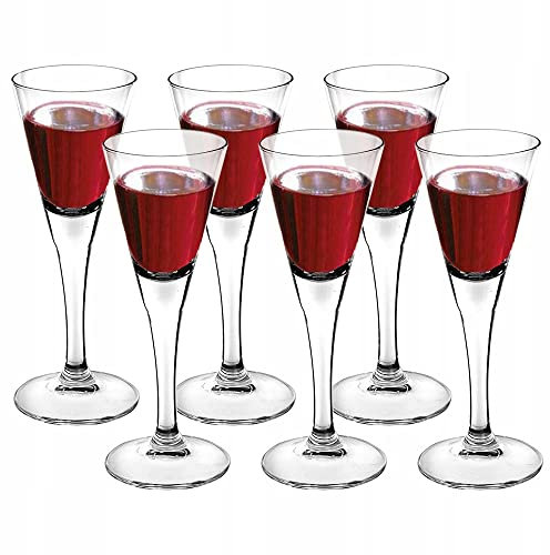 Solavia Clear Liqueur Glass 55ml Gift Schnapps Tia Maria, Pack of 6, Gift Idea for Mother's Valentine's Day Birthday