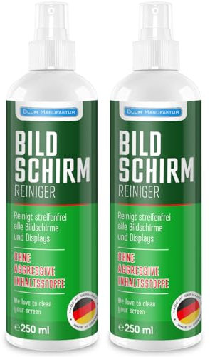 Blum - 2X 250ml Bildschirmreiniger. Perfekte Reinigung Aller Bildschirme und Displays. Streifenfrei ohne Schlieren.