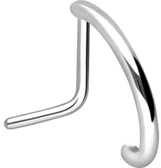 PIERCINGLINE Chirurgenstahl Nasenpiercing rundes Design Piercing Nase Stecker Farbauswahl Silberfarben