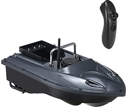 Remote Control Fishing Bait Boat – 3.3lb Load Capacity, 5200mAh Battery, Night Light, Cruise Control, Low Battery Alert – RC Carp Bait Boat for Lake & River Fishing,Carbon Fiber